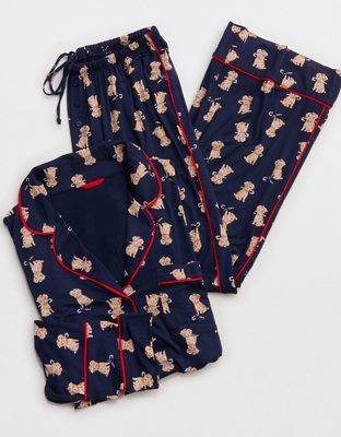 Aerie Real Soft® Piping Long Sleeve PJ Top
