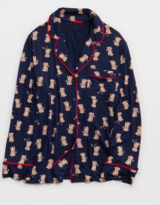 Aerie Real Soft® Piping Long Sleeve PJ Top