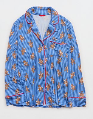 Aerie Real Soft® Piping Long Sleeve PJ Top