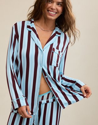 Aerie Real Soft® Piping Long Sleeve PJ Top