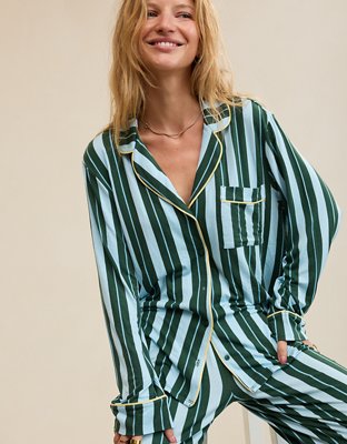 Aerie Real Soft® Piping Long Sleeve PJ Top