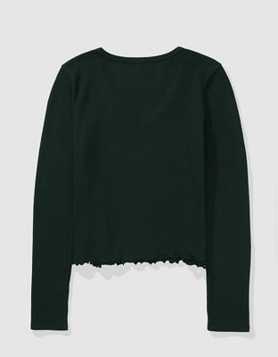 Aerie Waffle V Neck T-Shirt