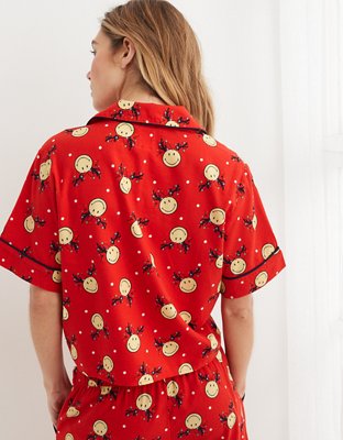 Aerie Smiley® Flannel Pajama Shirt