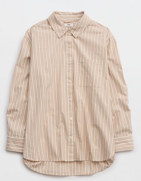 Женские рубашки Aerie Poplin PJ-To-Party Shirt