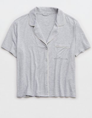 Aerie Satin PJ-To-Party Shirt curated on LTK