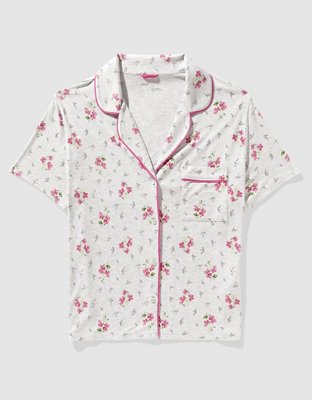 Aerie Real Soft® Camisa de Pijama Manga Corta