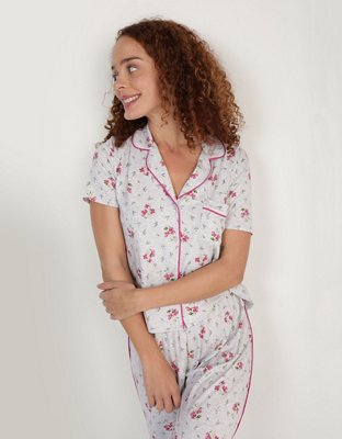 Aerie Real Soft® Camisa de Pijama Manga Corta