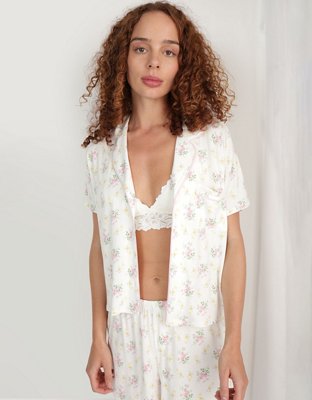 Aerie Real Soft® Camisa de Pijama Manga Corta