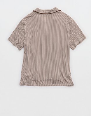 OVERSLEPT by Aerie Real Soft Short Sleeve Pajama Shirt