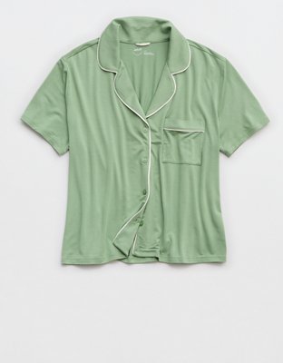 Chemisier de pyjama à manches courtes Real Soft® Aerie