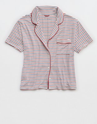Chemisier de pyjama à manches courtes Real Soft® Aerie
