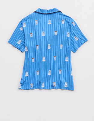 OVERSLEPT by Aerie Real Soft Short Sleeve Pajama Shirt