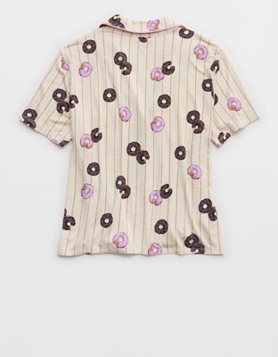 OVERSLEPT by Aerie Real Soft Short Sleeve Pajama Shirt