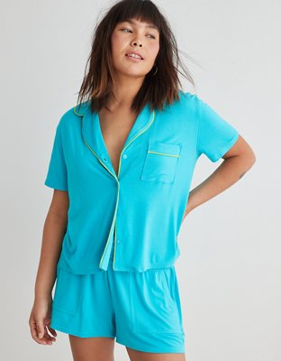 Real Essentials 2 Pack: Womens Long Sleeve Pajama Sets Button Up