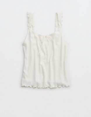 Aerie Off-Duty Pointelle Tank Top