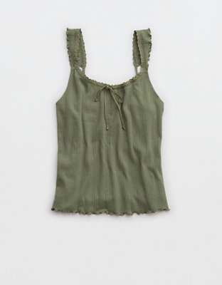 Женские топы Aerie Off-Duty Pointelle Tank Top — фото 3