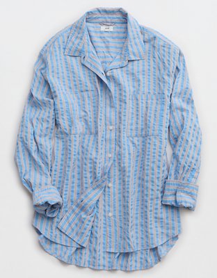 Женские рубашки Aerie Off-Duty Seersucker Shirt — фото 4