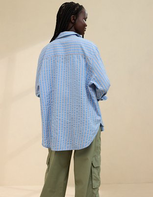 Женские рубашки Aerie Off-Duty Seersucker Shirt — фото 3