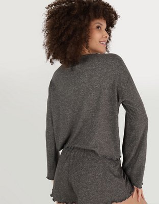 Aerie Cozy Knit Long Sleeve Shirt