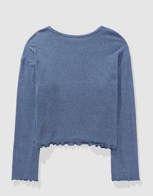 Aerie Cozy Knit Long Sleeve Shirt