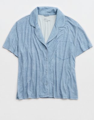 AE x Aerie Match Made In Denim Real Soft® Short Sleeve Shirt