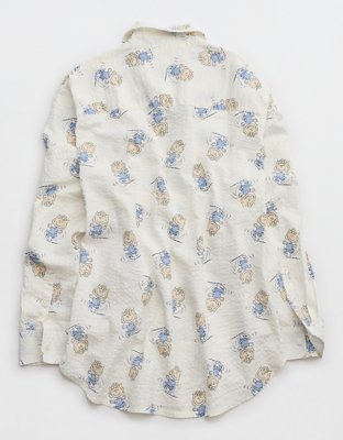 Aerie Peanuts Off Duty Seersucker Shirt