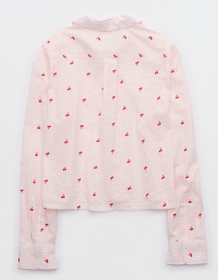 Aerie Off-Duty Seersucker Pajama Shirt