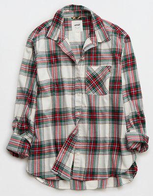 Aerie Off-Duty Camisa de Pijama de Flannel