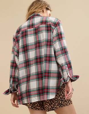 Aerie Off-Duty Camisa de Pijama de Flannel