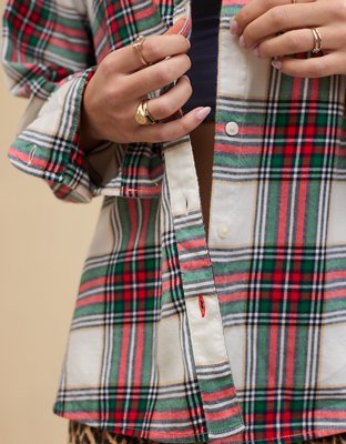 Aerie Off-Duty Camisa de Pijama de Flannel