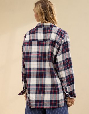 Aerie Off-Duty Camisa de Pijama de Flannel