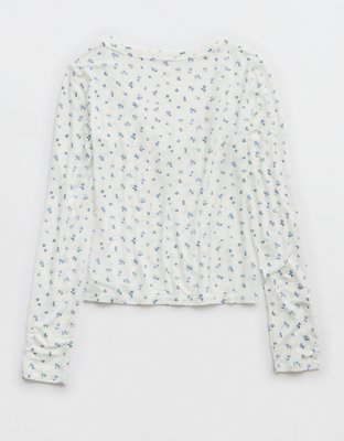 Superchill Modal Rib Long Sleeve Henley T-Shirt