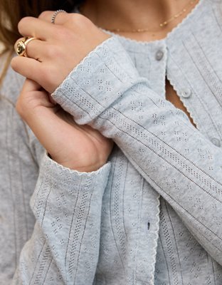 Aerie Off-Duty Pointelle Cardigan