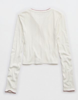 Aerie Off-Duty Pointelle Cardigan