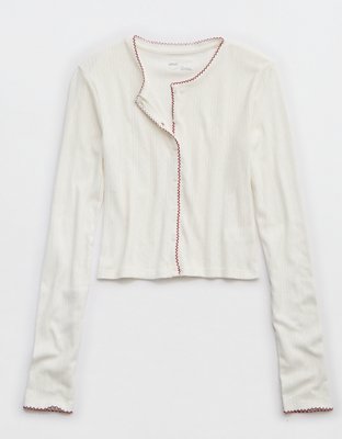 Aerie Off-Duty Pointelle Cardigan