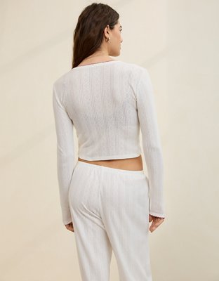 Aerie Off-Duty Pointelle Cardigan