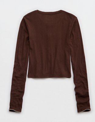 Aerie Off-Duty Pointelle Cardigan