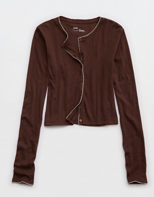 Aerie Off-Duty Pointelle Cardigan