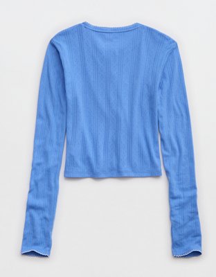 Cardigan à motif pointelle En repos Aerie