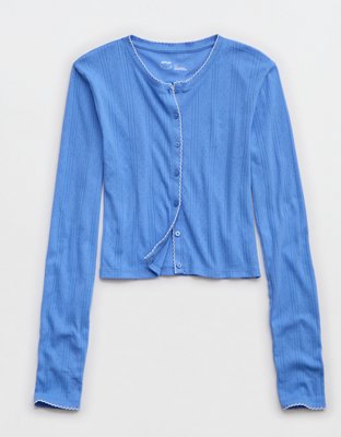 Aerie Off-Duty Pointelle Cardigan