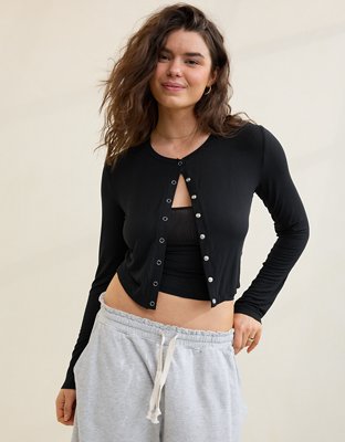 Aerie Superchill Modal Rib Cardigan