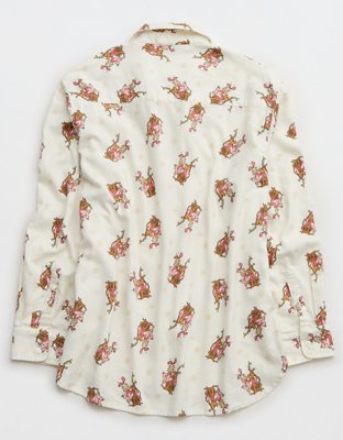 Aerie Cindy Lou Off-Duty Camisa de Pijama de Flannel