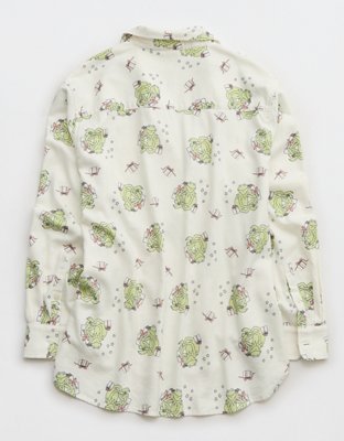 Aerie Disney Off-Duty Flannel Pajama Shirt