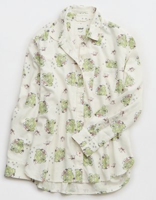 Aerie Disney Off-Duty Camisa de Pijama de Flannel
