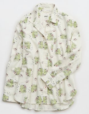 Aerie Disney Off-Duty Flannel Pajama Shirt