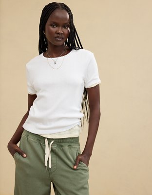 Aerie Off-Duty Pointelle Baby T-Shirt