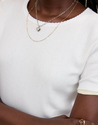 Aerie Off-Duty Pointelle Baby T-Shirt