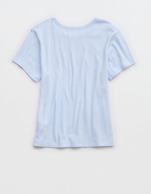 Aerie Off-Duty Pointelle Baby T-Shirt