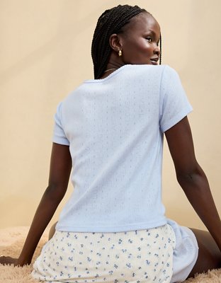 Aerie Off-Duty Pointelle Baby T-Shirt