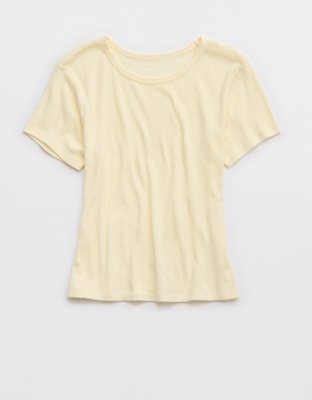Aerie Off-Duty Pointelle Baby T-Shirt
